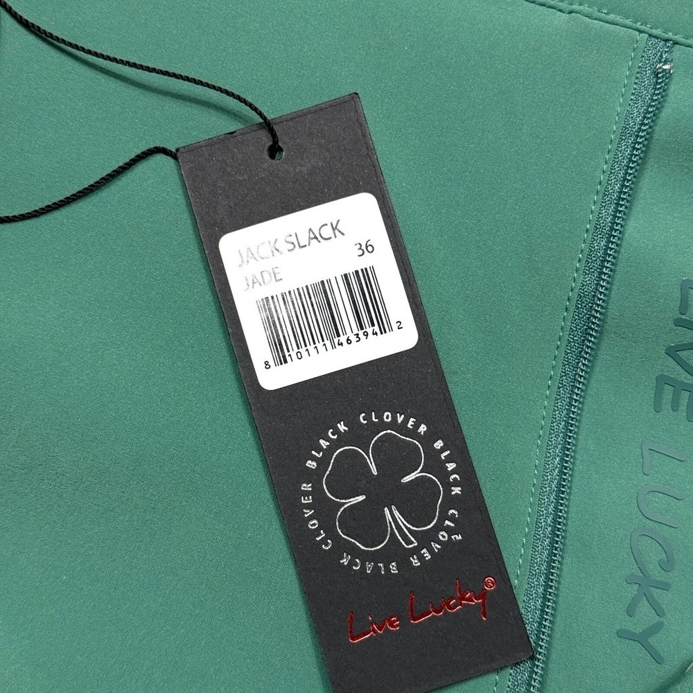 Black Clover Pants Mens‎ 36x31 Jade Green Jack Slack Performance Golf Chino NWT - Picture 7 of 11